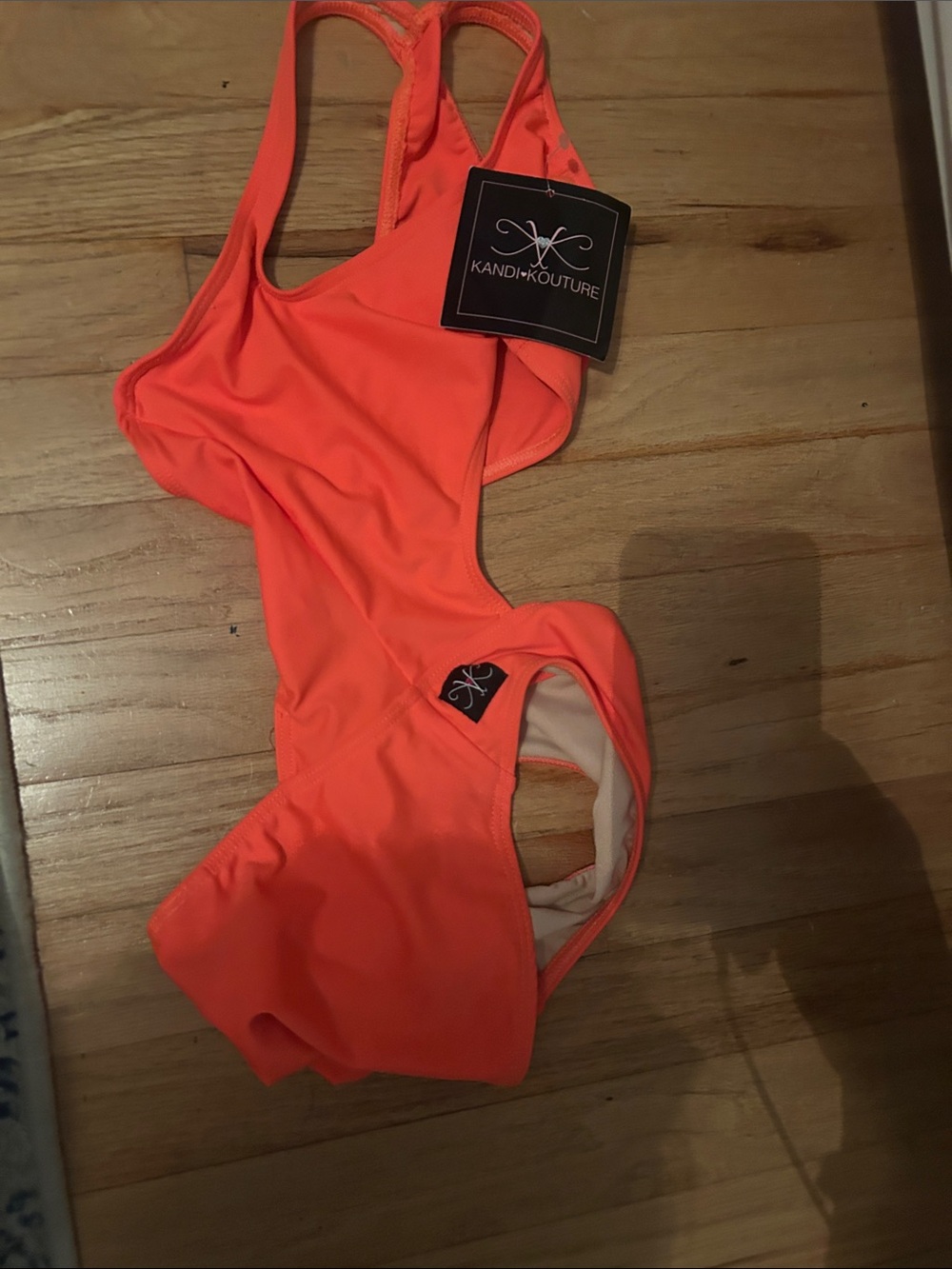 Kandi Kouture Kids Neon Orange Dance Leotard